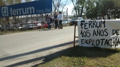 Paro en la fábrica Ferrum de Pilar por reclamo salarial