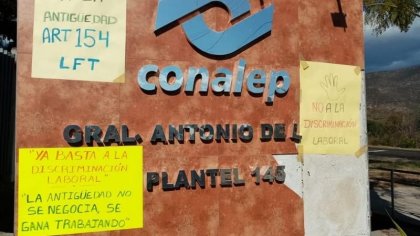 Conalep disminuye salario de profesores por pertenecer a sindicato disidente