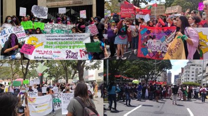 Protestaron en Caracas contra la violencia machista, por el salario y el derecho al aborto 