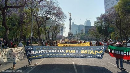 Inicia manifestación del #25M en el marco de la #HuelgaPorElClima