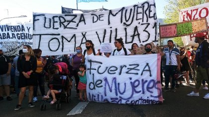 Vecinas “Fuerza De Mujeres” de la Villa 31 en apoyo al movimiento de desocupados