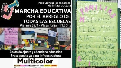 "Basta de escuelas Cromagnón": movilizarán en La Plata por el arreglo de todos los colegios