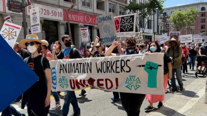 En EE. UU. las y los trabajadores de la industria de la animación también luchan por la sindicalización