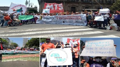 Cultura Comunitaria, PILARES e INEA marcharon juntos el 1M por derechos laborales