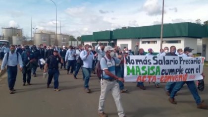 Trabajadores de Masisa reclaman por salarios y derechos laborales