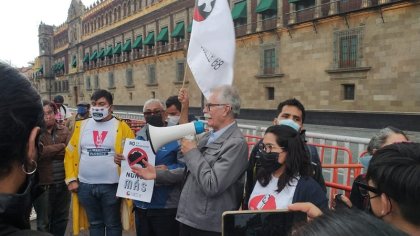 Ni Perdón ni olvido: Mitin frente a Palacio Nacional ante muerte de Echeverría 