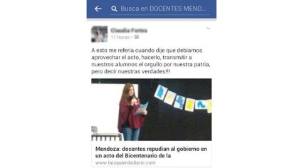 Mendoza: masivo apoyo a quienes no se callan