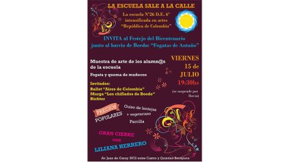 Boedo: festival “La Escuela sale a la Calle” junto a Liliana Herrero 