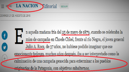 La Nación: un nuevo editorial para un viejo genocidio