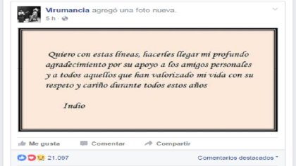 El Indio Solari mandó un mensaje de ¿despedida? sin hablar de Olavarría