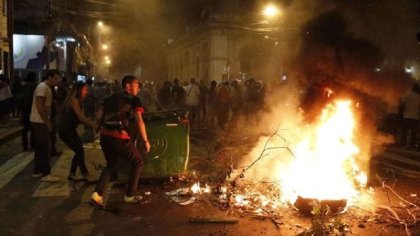 Manifestaciones y represión en Paraguay