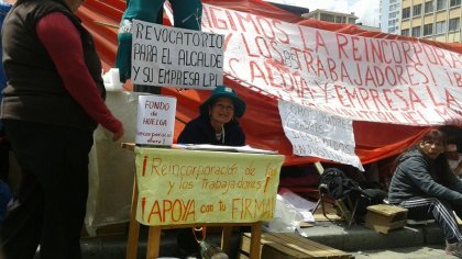 Asamblea de DDHH apoya huelga de las y los trabajadoras despedidos de La Paz Limpia