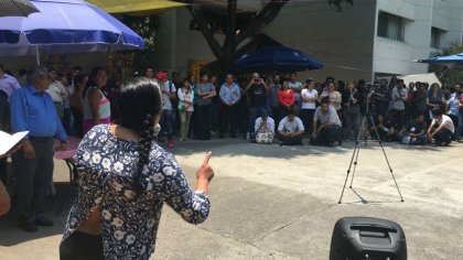 Asamblea en la Facultad de Ciencias Políticas de la UNAM en solidaridad con trabajadores universitarios