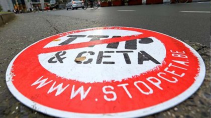 No al CETA, tratado de “libre explotación”