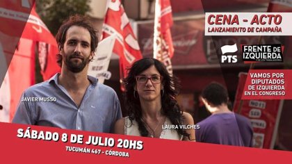 Córdoba: el PTS en el Frente de Izquierda lanza campaña con un gran acto