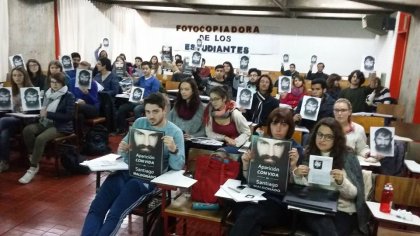 UNCuyo: reclamo por la Aparición con vida de Santiago Maldonado