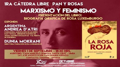 1ra Cátedra libre Pan y Rosas: presentación del libro “Rosa Roja''