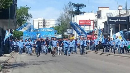 Choferes de Expreso Lomas se manifestaron en Banfield