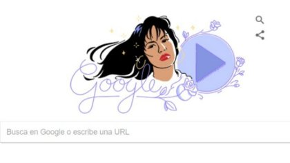 Con doodle musical rinden homenaje a Selena, la reina del 'tex-mex'