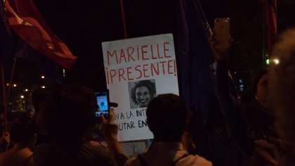 ¡Fuera Temer! Decenas de personas se congregan en repudio al asesinato de Marielle Franco