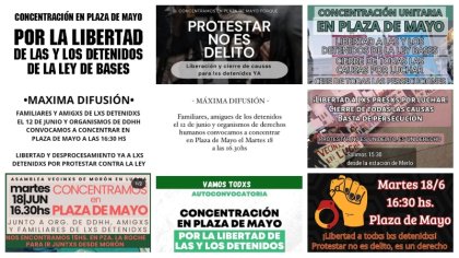 Asambleas del Oeste se suman a la convocatoria por la libertad de los detenidos y detenidas