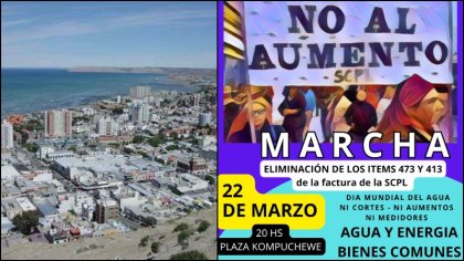 22M: Marcha contra el tarifazo en Comodoro Rivadavia 