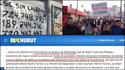 Grave: diario El Chubut lanza campaña macartista contra la docencia y la izquierda