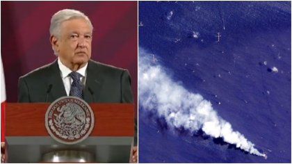 "Una pequeña fuga de aceite": López Obrador sobre megaderrame de PEMEX