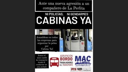 Frente a la nueva agresión a un compañero de Transporte La Perlita