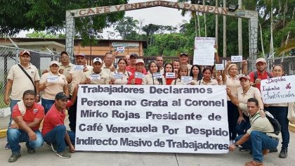 [Video] "Justicia laboral" piden trabajadores de Café Venezuela en Pampán, estado Trujillo