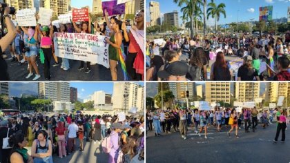 Cientos de mujeres alzaron sus voces en la Plaza Venezuela y en las calles