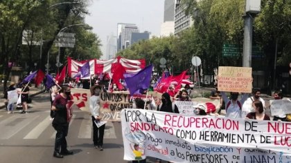 ¡Por la defensa de nuestros derechos laborales y para poner alto a la precariedad laboral! ¡Alto a la militarización del país!