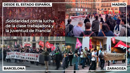 Concentraciones en todo el Estado en solidaridad con la lucha en Francia