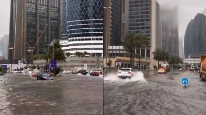 Histórico temporal de lluvias colapsa la ciudad de Dubai