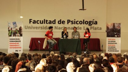 Myriam Bregman y Christian Castillo en La Plata: encuentro con estudiantes y trabajadores 