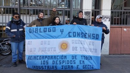 Trabajadores de Secco siguen en lucha por la reincorporación a sus puestos de trabajo