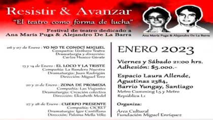 Festival de Teatro Político en enero: “Resistir y Avanzar”