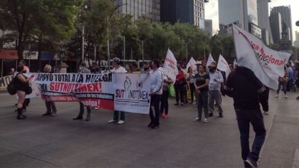 SutNotimex y organizaciones solidarias realizan protesta a 3 años de la huelga