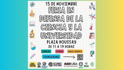 Feria en defensa de la universidad pública y el sistema científico