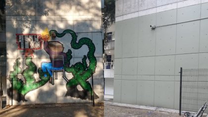 Autoridades de la FES Acatlán borran murales realizados durante paro