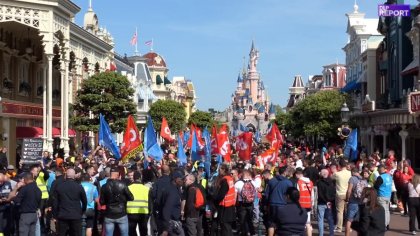 Más de 1.000 trabajadores marchan en Disney París por aumento salarial