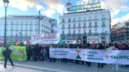 La huelga docente de Madrid concluye con una gran concentración por la educación pública y de calidad