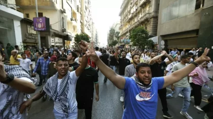 Estalla una protesta por Palestina en la plaza Tahrir de El Cairo