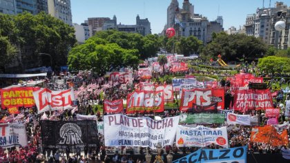 Así se ve la plaza del congreso argentino