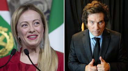 Milei saludó el triunfo de Giorgia Meloni en Italia, admiradora de Mussolini