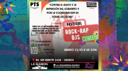 Llega el Festival contra el ajuste y la represión en 3 de Febrero