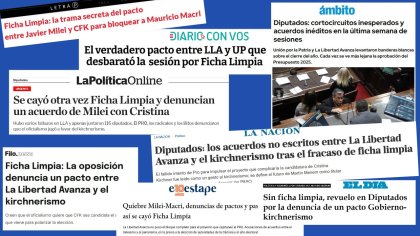 Muestra gráfica: las negociaciones entre Milei y el peronismo impactaron en un amplio arco mediático 