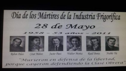 28 de mayo: día de los mártires obreros de la industria frigorífica