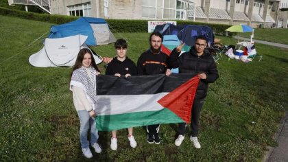 Estudiantes de la Universidade da Coruña acampan por Palestina