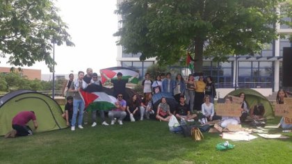 Estudiantes acampan en la UJI de Castelló, las tres universidades valencianas con acampadas en solidaridad con Palestina